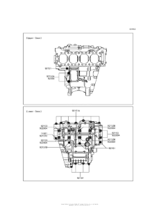 ZX1000 Болты крепления картера