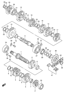 RM125 Трансмиссия