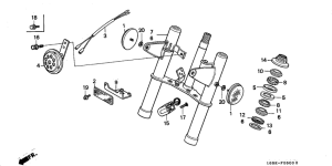 Z50J Вилка передней оси
