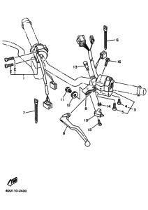 XJ600S XJ600SG Interruptor  manillar&palanc