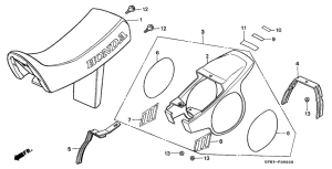 QR50 Seat / rear cowl
