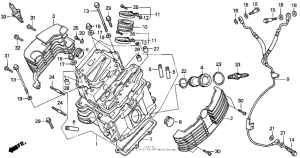 VT1100C Vt1100c front cylinder head