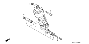 CBF600 (Naked) Rear cushion