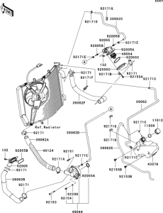 ZX1400 Патрубки охлаждения