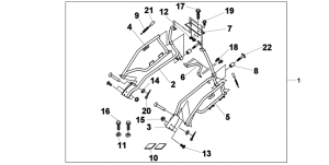 XL1000V Saddle bag stay