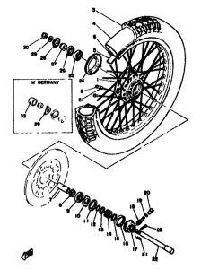SR500 Переднее колесо