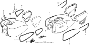 CX500 500c / d emblems + stripes 79