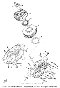 YZ80A Блок цилиндров