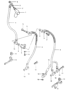 GSX400 Передние тормозные трубки