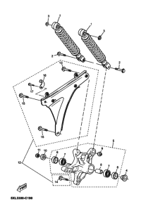 YP125E Задний рычаг и подвеска