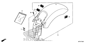VT1300CS (ABS) Заднее крыло