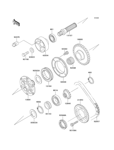 ZX750 Generator shaft