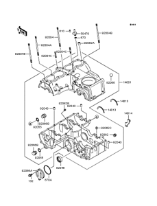 ZR400 Картер двигателя