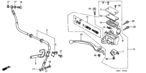 CMX250C Fr. brake master cylinder