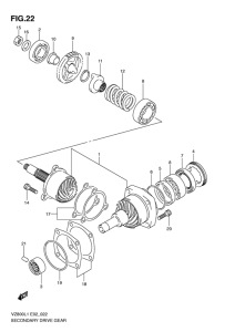 VZ800 Secondary drive gear