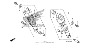 VT750C2 Задние амортизаторы