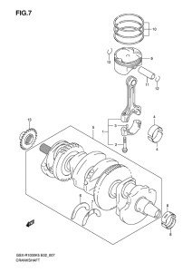 GSX-R1000 Вал коленчатый