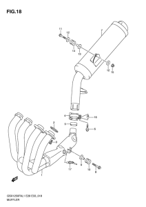 GSX1250 (ABS) Muffler comp