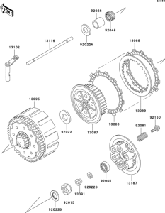 KX500 Сцепление