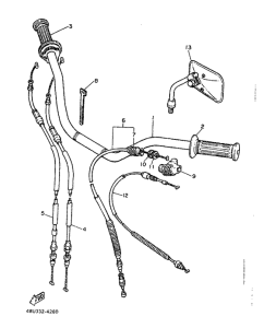 SR500 Steering handle. cable