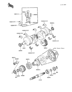 KZ550 Crankshaft / secondary shaft