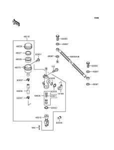 KLE250 Задний торм цилиндр