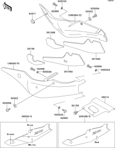 ZX750 Side covers / chain cover(zx750-l1)