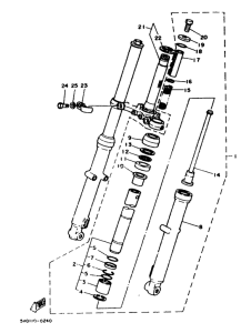 SR125 Передняя вилка