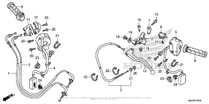 NC700X Handle Lever + Switch + Cable