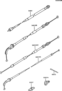 ZX900 Тросы управления