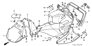 CH125 Front fender / leg shield