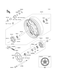 ZR1200 Заднее колесо и цепь