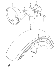 GZ125 Фара головного света