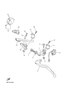 WR400F Handle switch. lever
