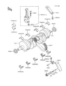 ZX600 Коленвал