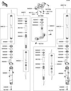 EX300 Передняя вилка