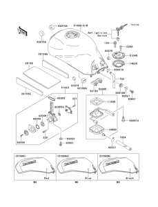 ZX1100 Fuel tank(zx1100-e2 / e4)