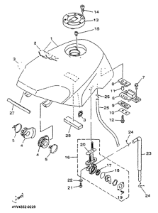 TZR50 Топливный бак