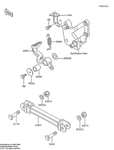 ZX600 Педаль тормоза