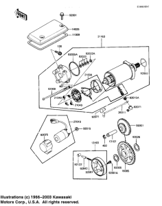 KZ1100 Starter motor / starter clutch