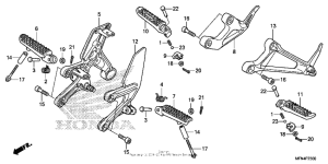 CB1000R Подножки