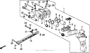 VF750F Задний суппорт