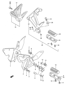 GSF400 Подножки