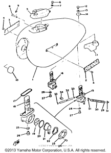 XS650_2F - 1979 Топливный бак