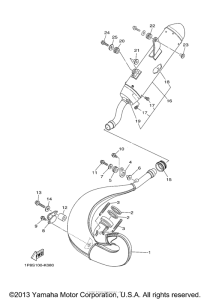 YZ250E2 Выхлопная система