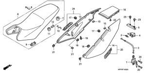 CBF250 Seat / rear cowl