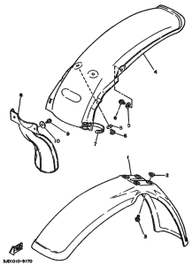 YZ125 YZ125W Крыло