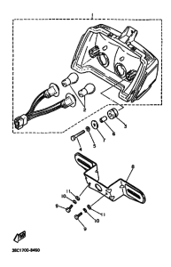 FJ1200 FJ1200A Taillight unit ass`y