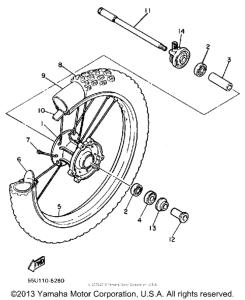 TT600S Переднее колесо