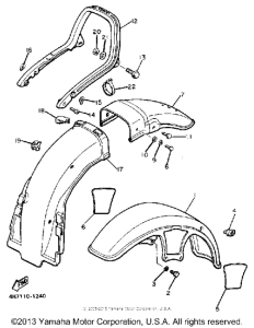 XJ650K Крыло переднее и задние